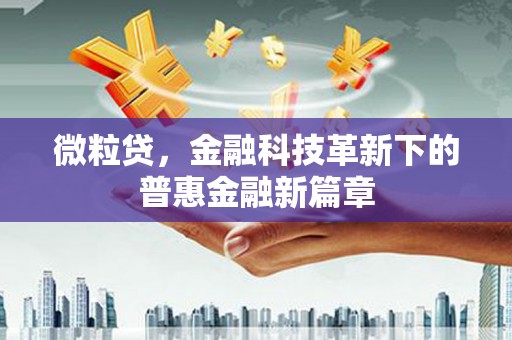 宁乡微粒贷，金融科技革新下的普惠金融新篇章