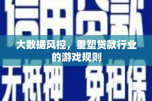 宁乡大数据风控，重塑贷款行业的游戏规则