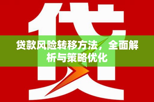 宁乡贷款风险转移方法，全面解析与策略优化