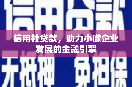宁乡信用社贷款，助力小微企业发展的金融引擎