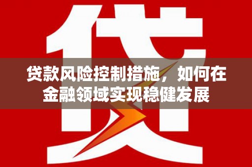 宁乡贷款风险控制措施，如何在金融领域实现稳健发展
