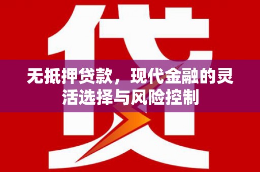宁乡无抵押贷款，现代金融的灵活选择与风险控制