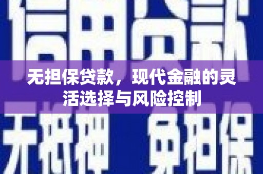宁乡无担保贷款，现代金融的灵活选择与风险控制