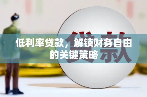 宁乡低利率贷款，解锁财务自由的关键策略