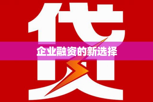 宁乡企业融资的新选择