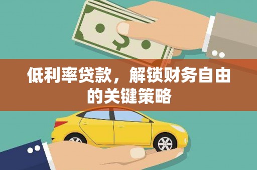 宁乡低利率贷款，解锁财务自由的关键策略