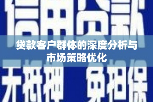 宁乡贷款客户群体的深度分析与市场策略优化