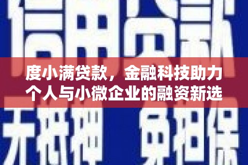 宁乡度小满贷款，金融科技助力个人与小微企业的融资新选择