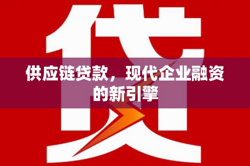 宁乡供应链贷款，现代企业融资的新引擎