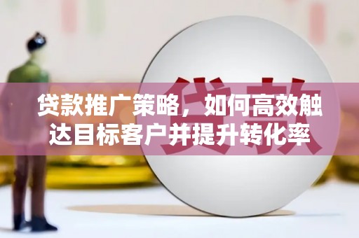 宁乡贷款推广策略，如何高效触达目标客户并提升转化率