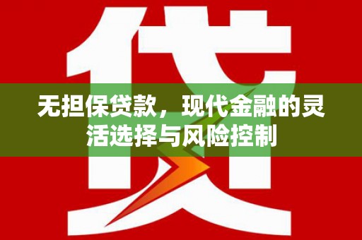 宁乡无担保贷款，现代金融的灵活选择与风险控制
