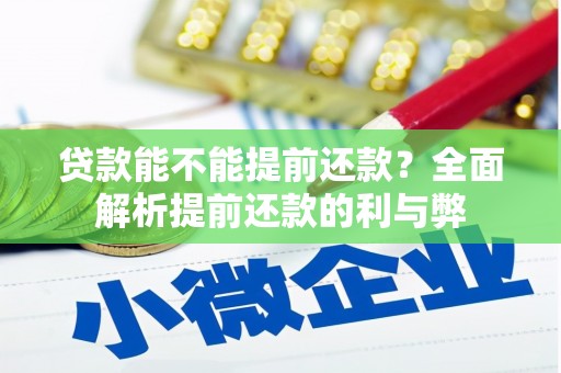 宁乡贷款能不能提前还款？全面解析提前还款的利与弊