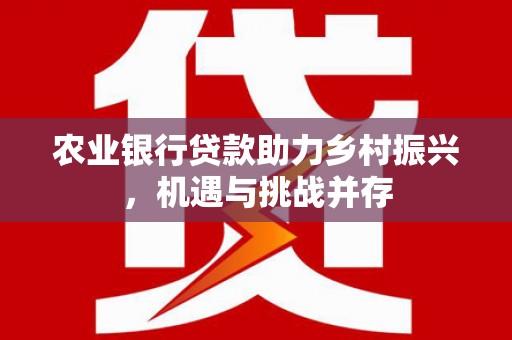 宁乡农业银行贷款助力乡村振兴，机遇与挑战并存
