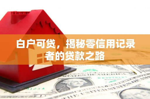 宁乡白户可贷，揭秘零信用记录者的贷款之路